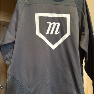 Men's black Marucci baseball hoodie with white logo